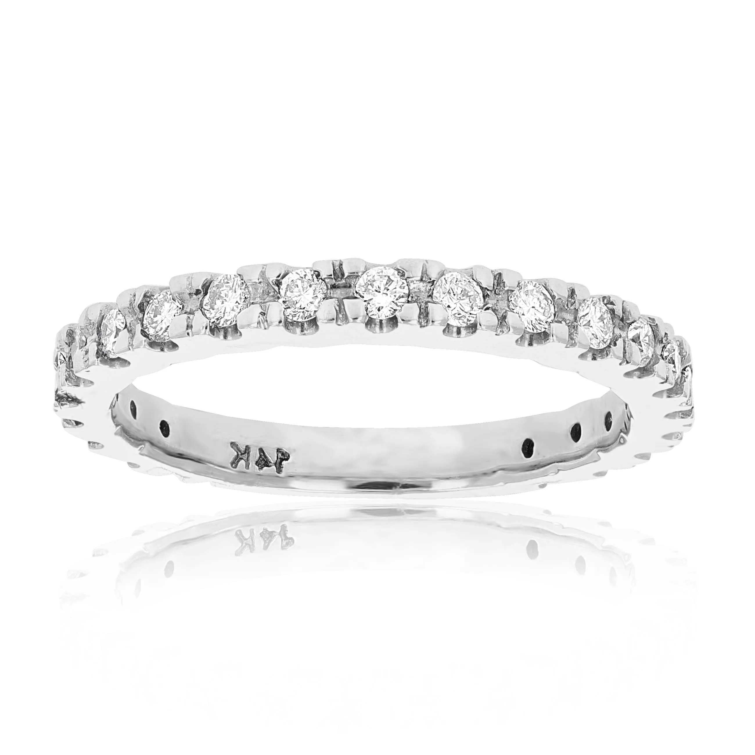 1 cttw Semi Mount Diamond Wedding Bridal Set 14K White Gold Round