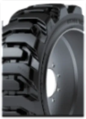 10-16.5 Solid Tire & Wheel Assembly, Maxam MS705, R-4 Traction, Non-Aperture, Press-On, Left Side V53503A1L