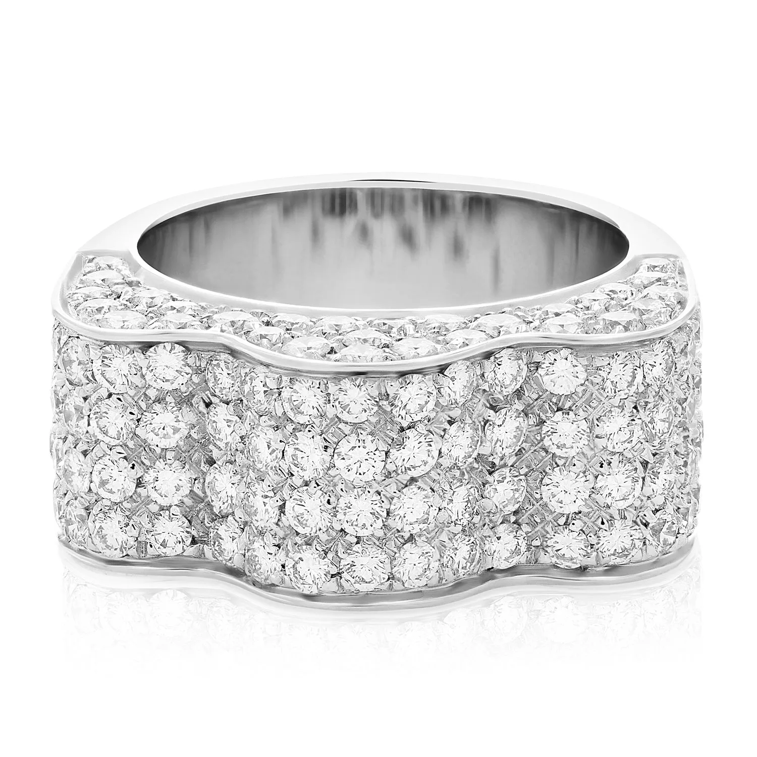 3 Cttw Diamond Wedding Band in 18K White Gold