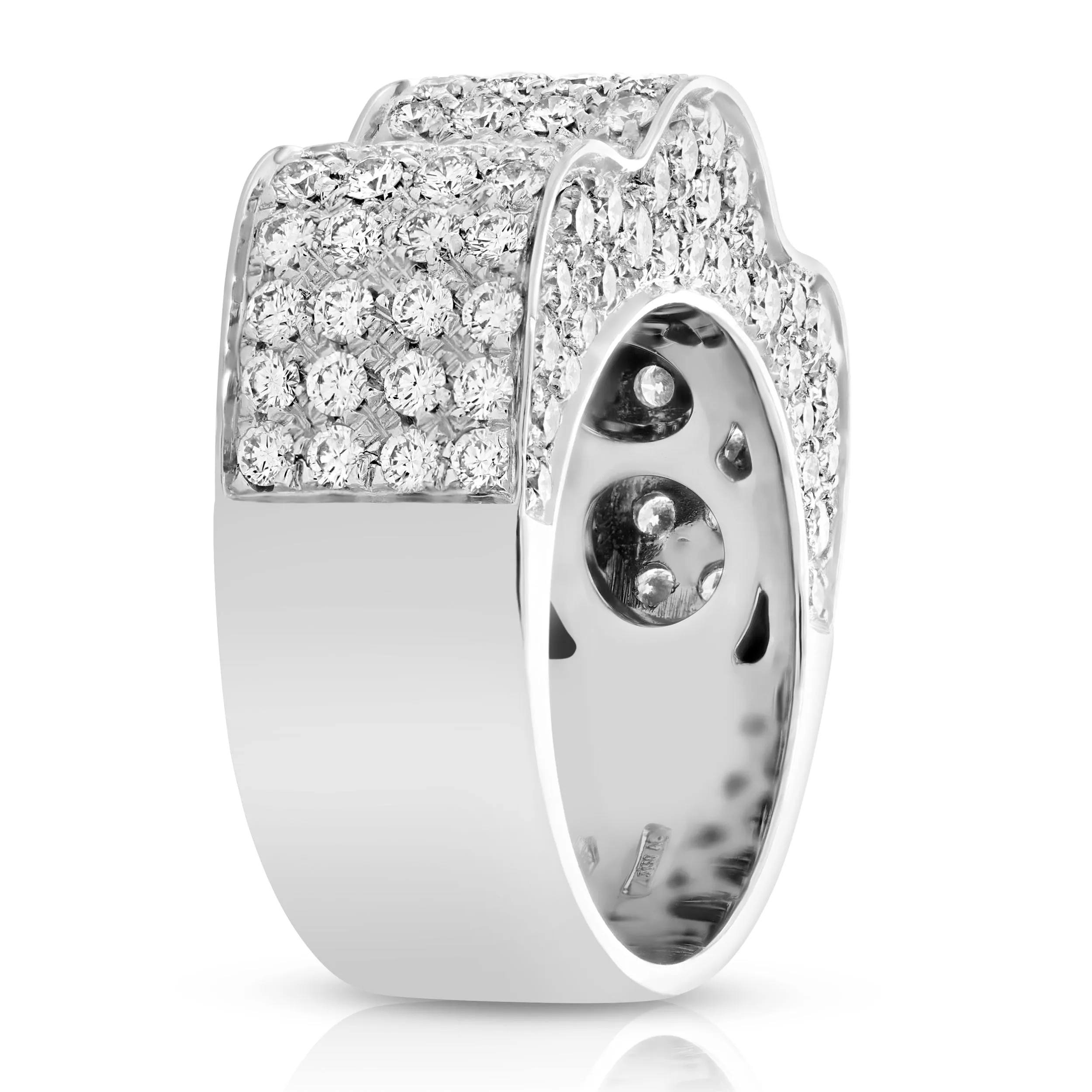 3 Cttw Diamond Wedding Band in 18K White Gold