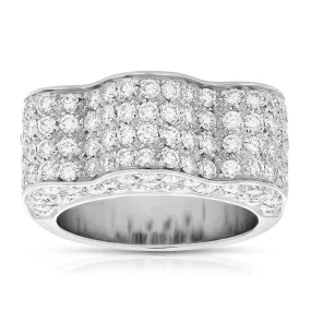 3 Cttw Diamond Wedding Band in 18K White Gold
