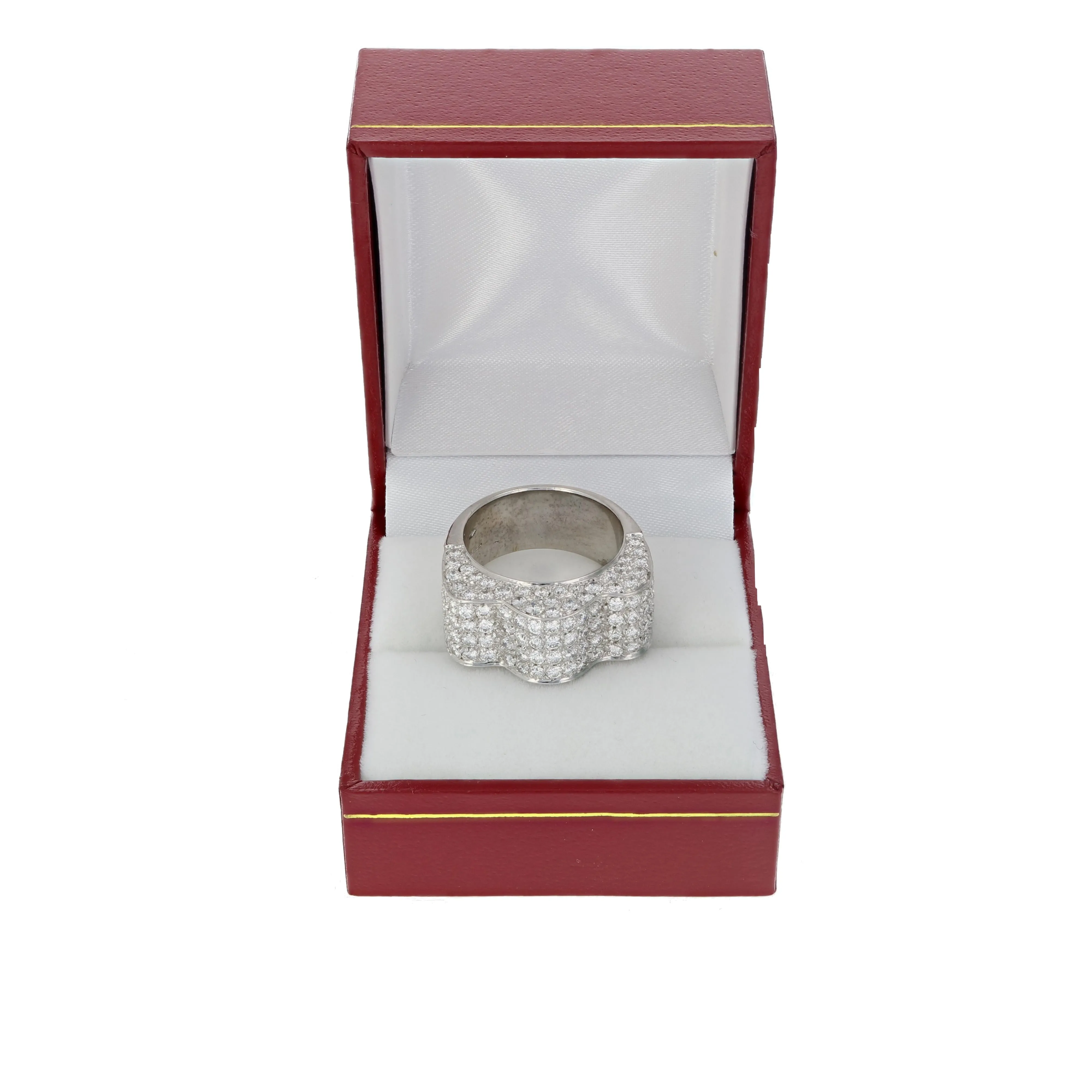 3 Cttw Diamond Wedding Band in 18K White Gold