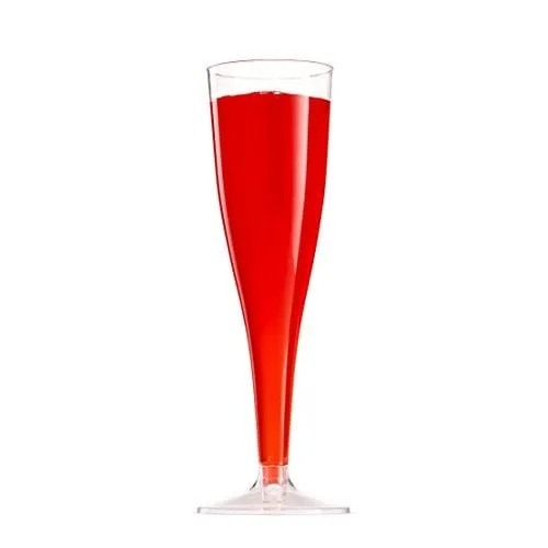 50 Plastic Champagne Flutes 5 Oz Clear Plastic Toasting Glasses Disposable Wedding Party Cocktail Cups