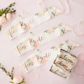 6 Pack- Floral Bridal Shower Party Sashes