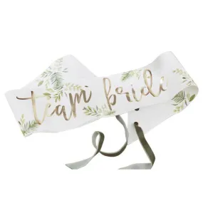 6 Pack - Team Bride Bridal Shower Party Sashes