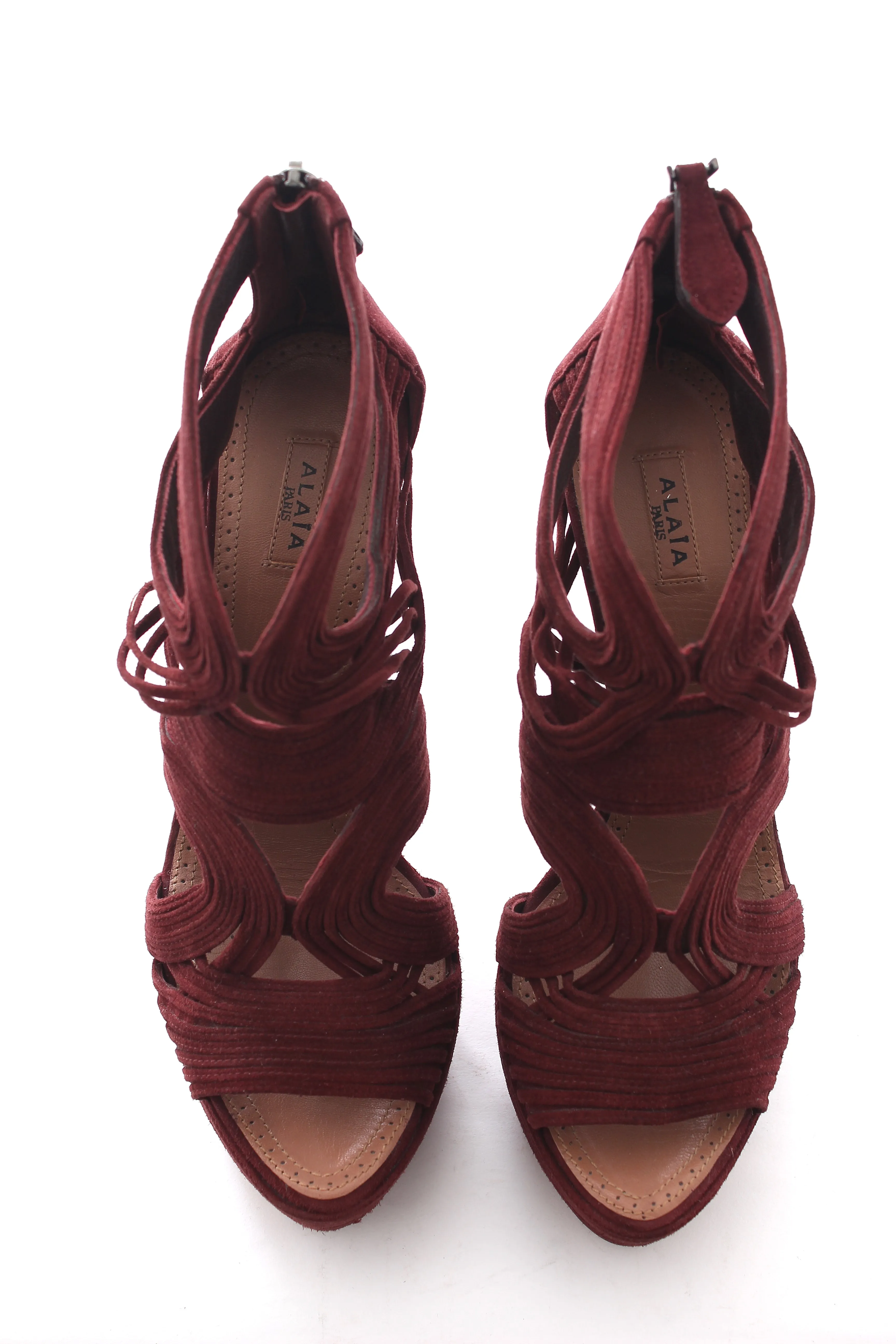 Alaia Suede Platform Sandals