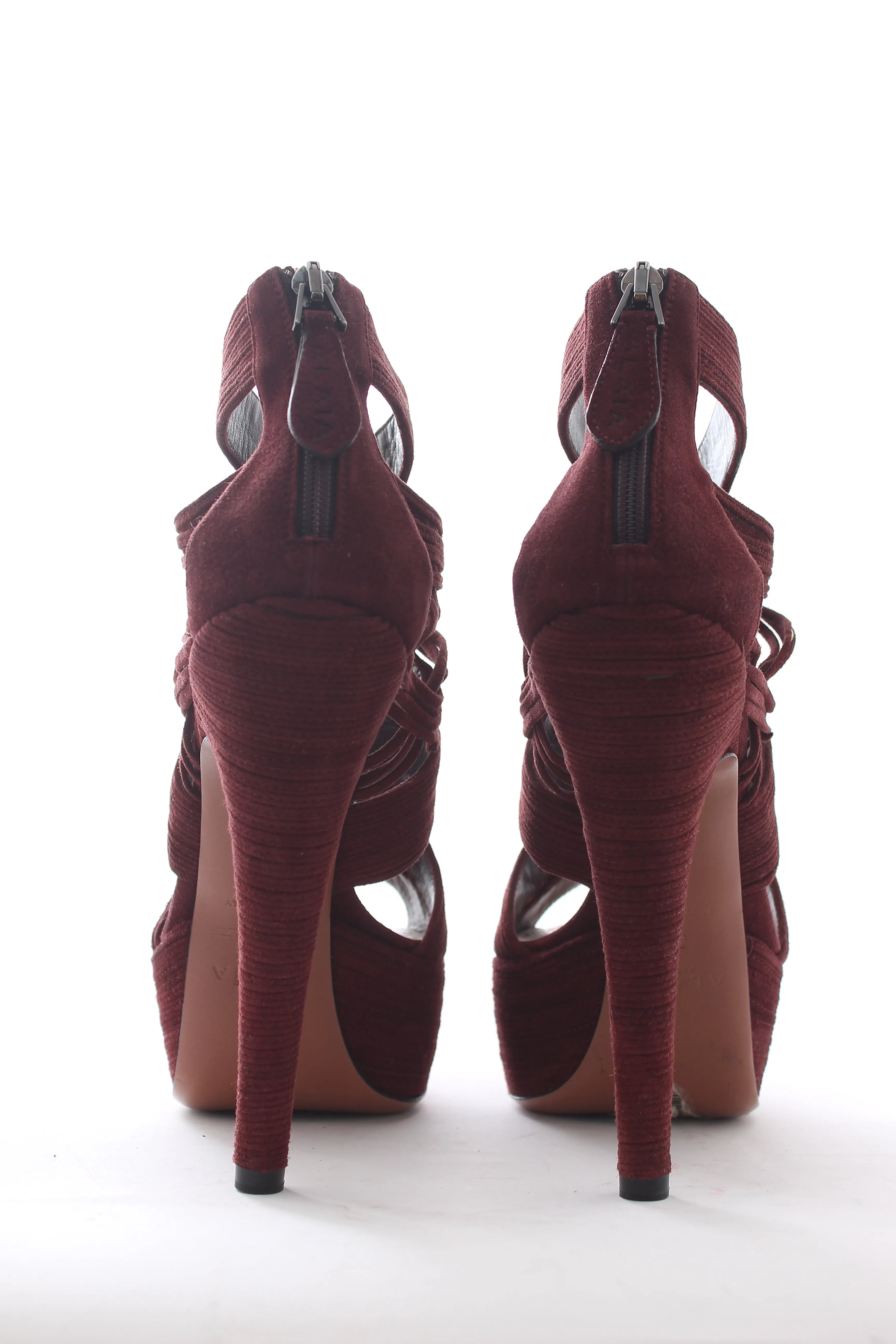 Alaia Suede Platform Sandals