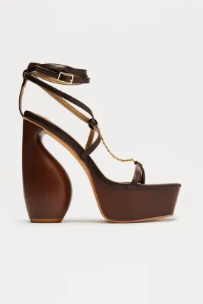 Always Confident Strappy Heeled Sandals - Chocolate