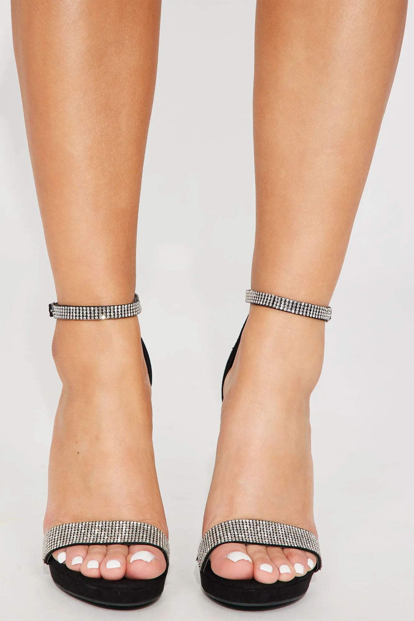 Ambra Embellished Heeled Sandals - Black