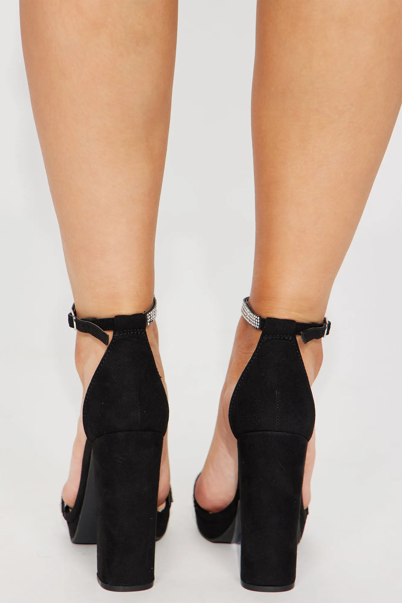 Ambra Embellished Heeled Sandals - Black