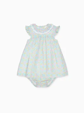 Aqua Floral Lilia Baby Girl Set