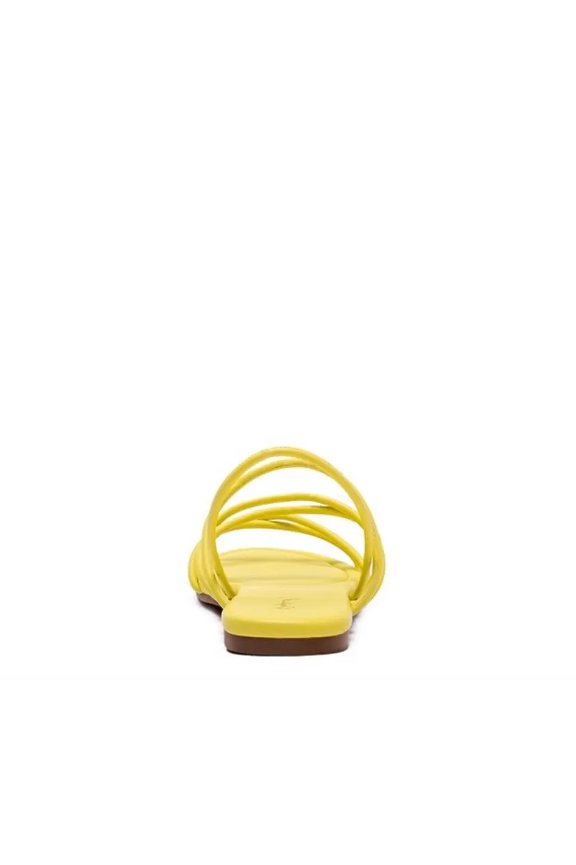 Archer Strappy Sandals in Neon Yellow