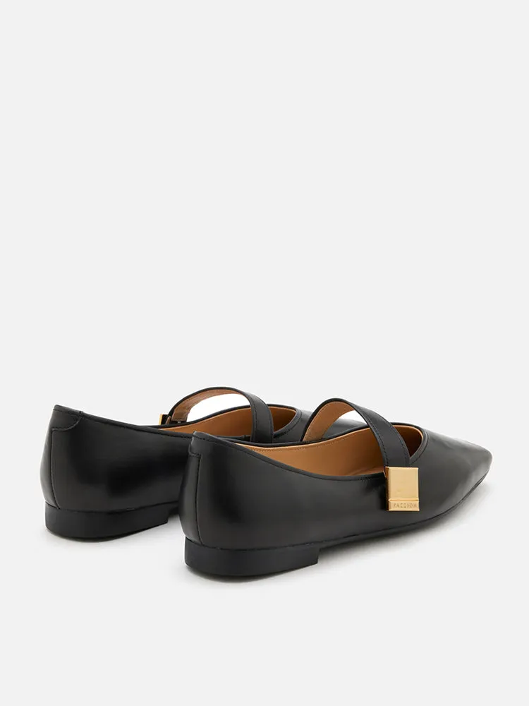 Aubrey Square Toe Mary Jane Flats