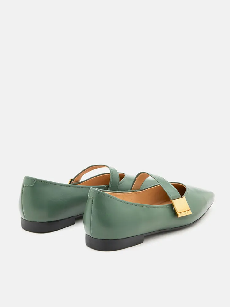 Aubrey Square Toe Mary Jane Flats