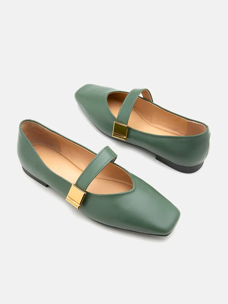 Aubrey Square Toe Mary Jane Flats