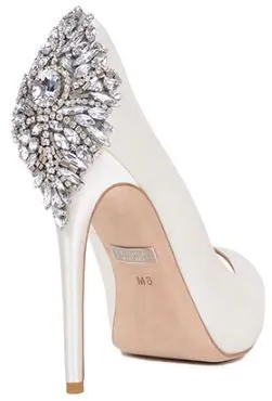 Badgley Mischka Kiara Crystal Back Open Toe Pump