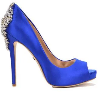 Badgley Mischka Kiara Crystal Back Open Toe Pump
