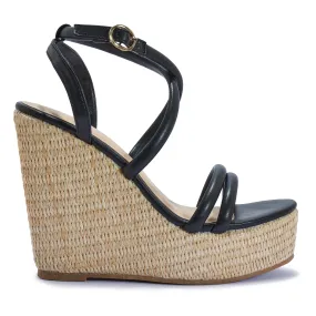 BALI322 HIGH WEDGE STRAPPY SANDAL