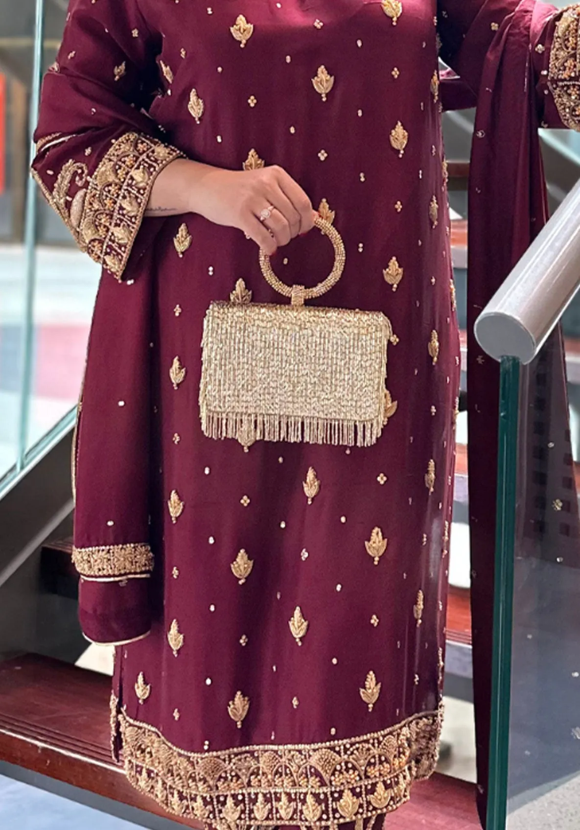 Bangle evening clutch