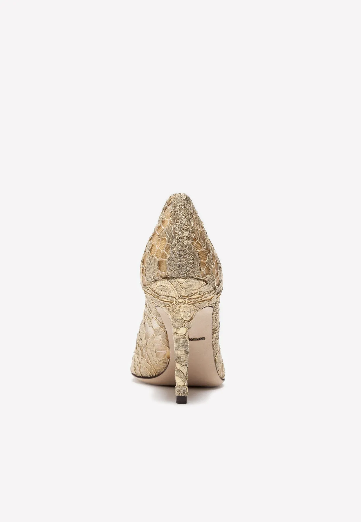 Bellucci 90 Crystal-Embellished Pumps in Lurex Lace