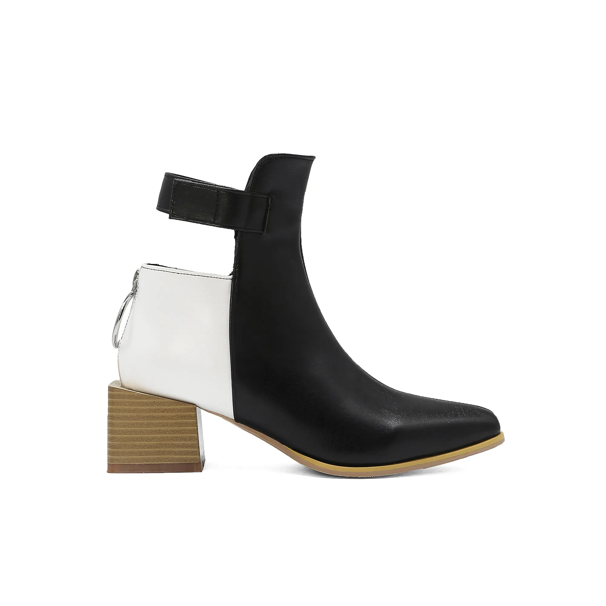 Bigsizeheels American street west ankle boots - Black