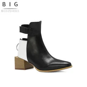 Bigsizeheels American street west ankle boots - Black