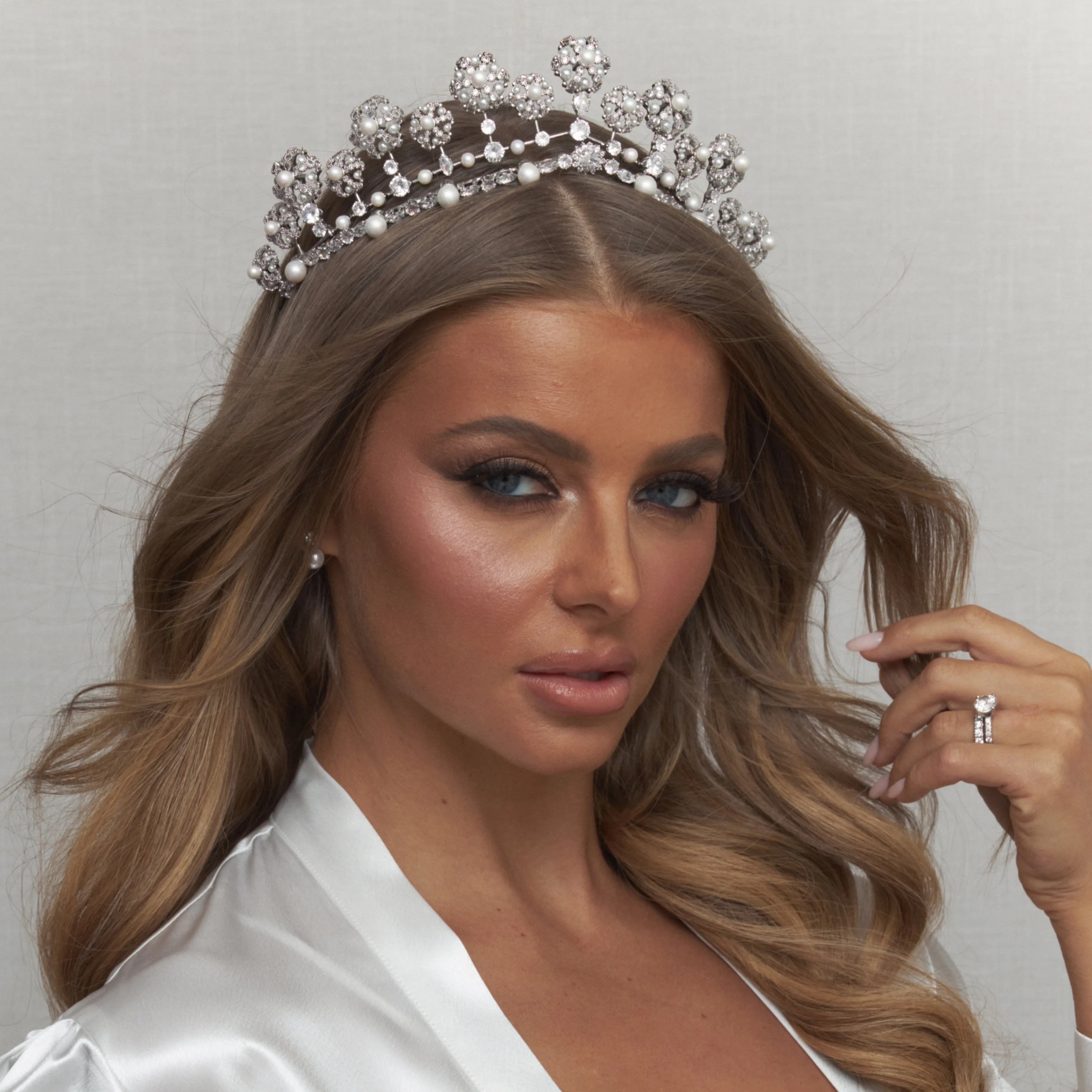 Bijou Pearl Bridal Crown