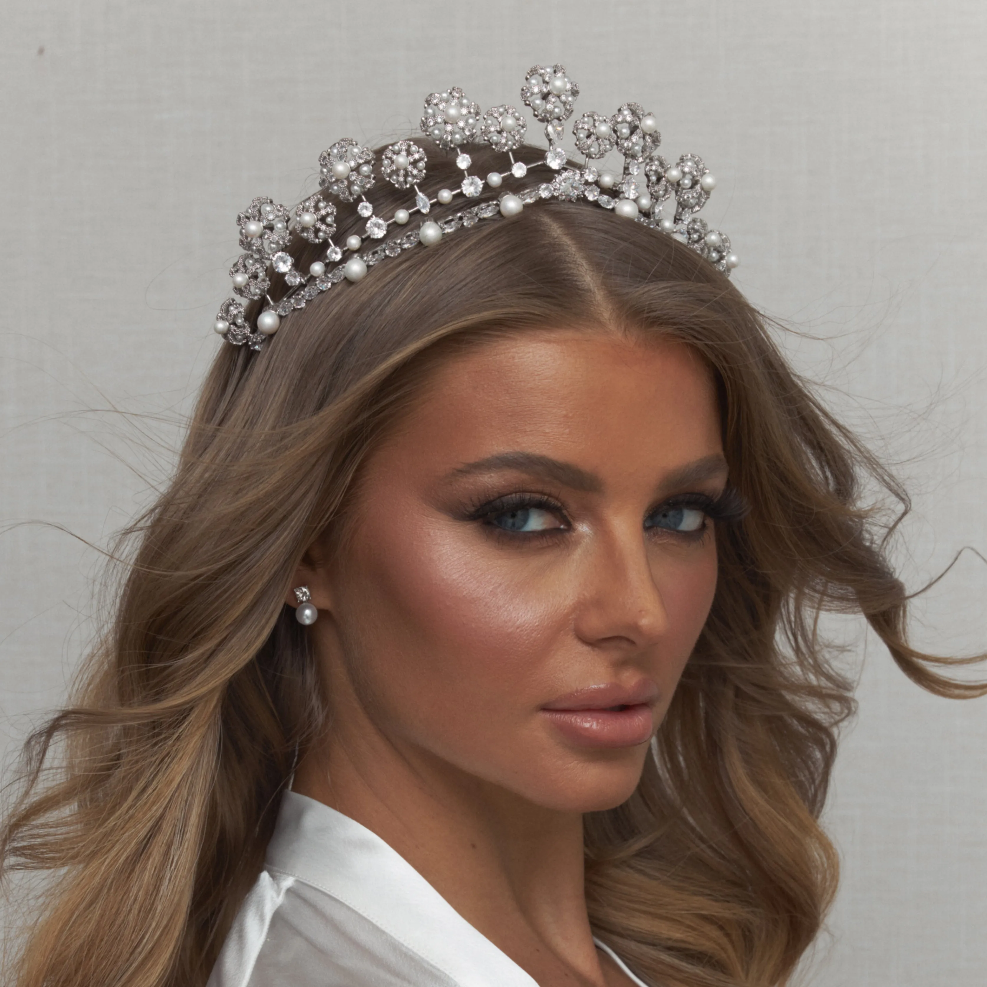 Bijou Pearl Bridal Crown