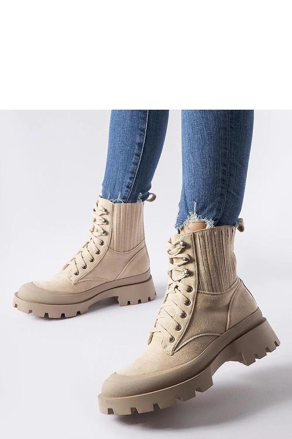 Black ankle boots made of eco-suede