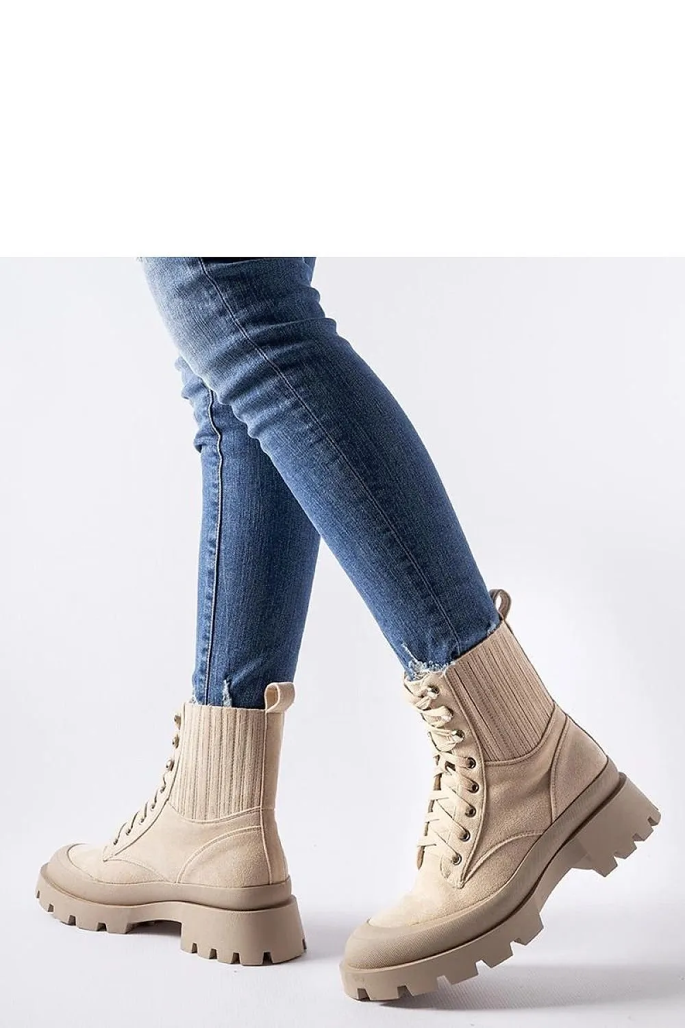 Black ankle boots made of eco-suede