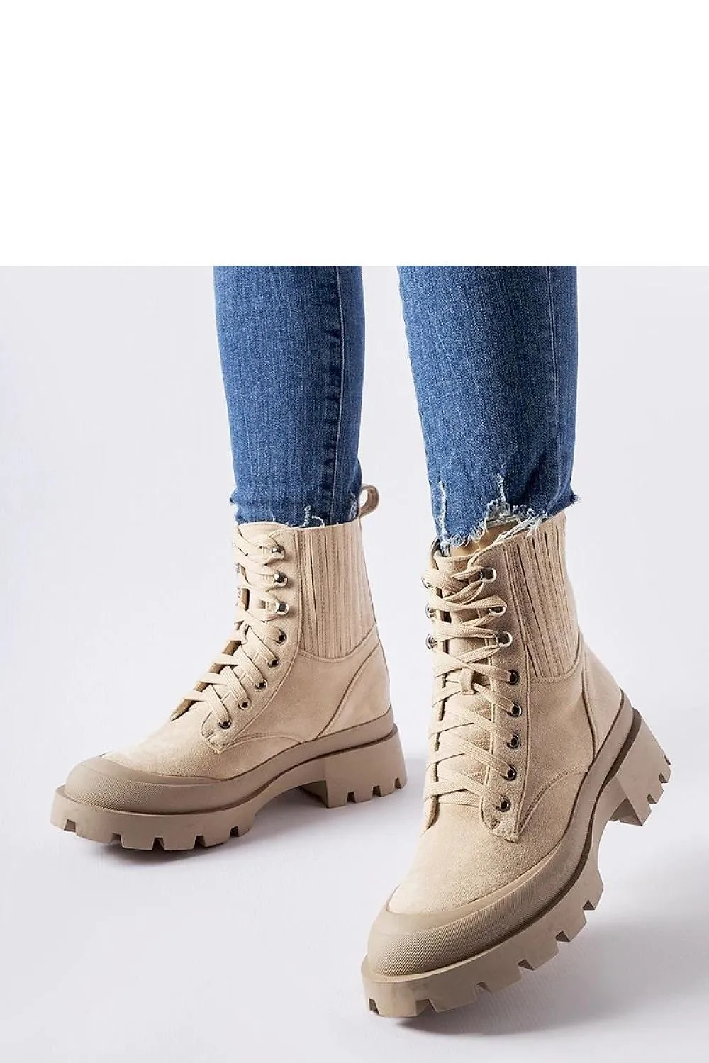 Black ankle boots made of eco-suede