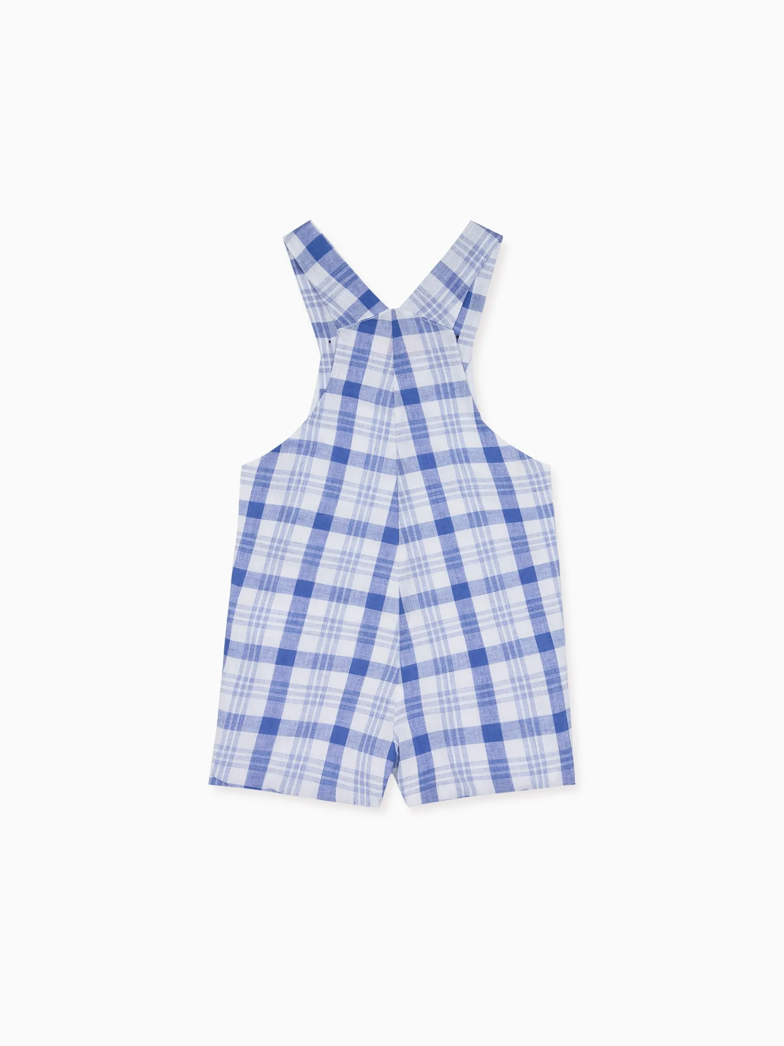 Blue Check Ringo Baby Overalls