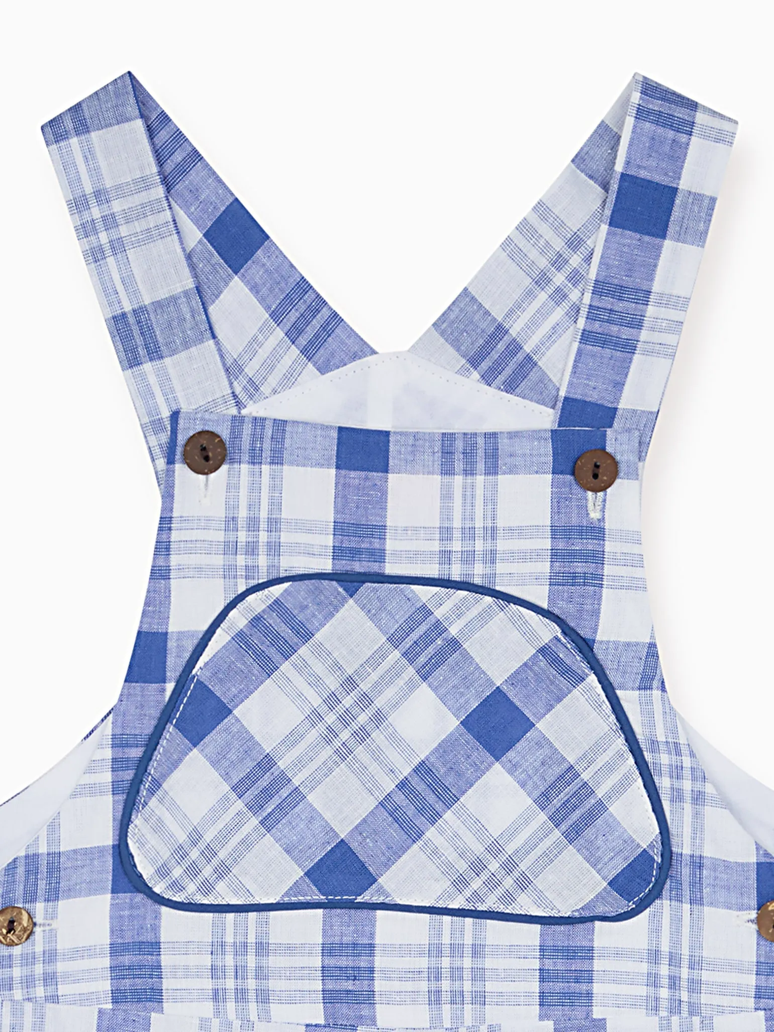 Blue Check Ringo Baby Overalls