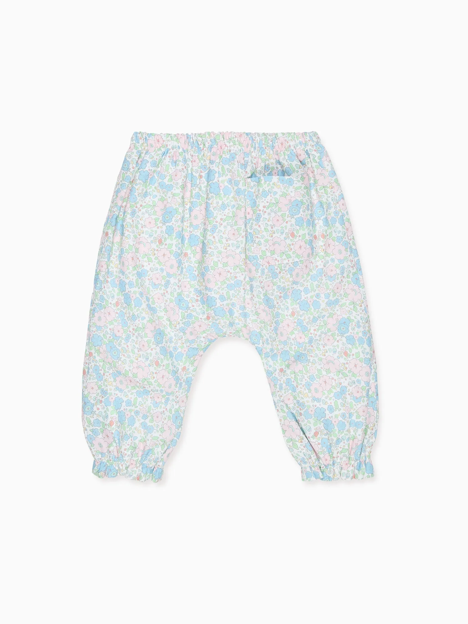 Blue Floral Forna Baby Girl Pants