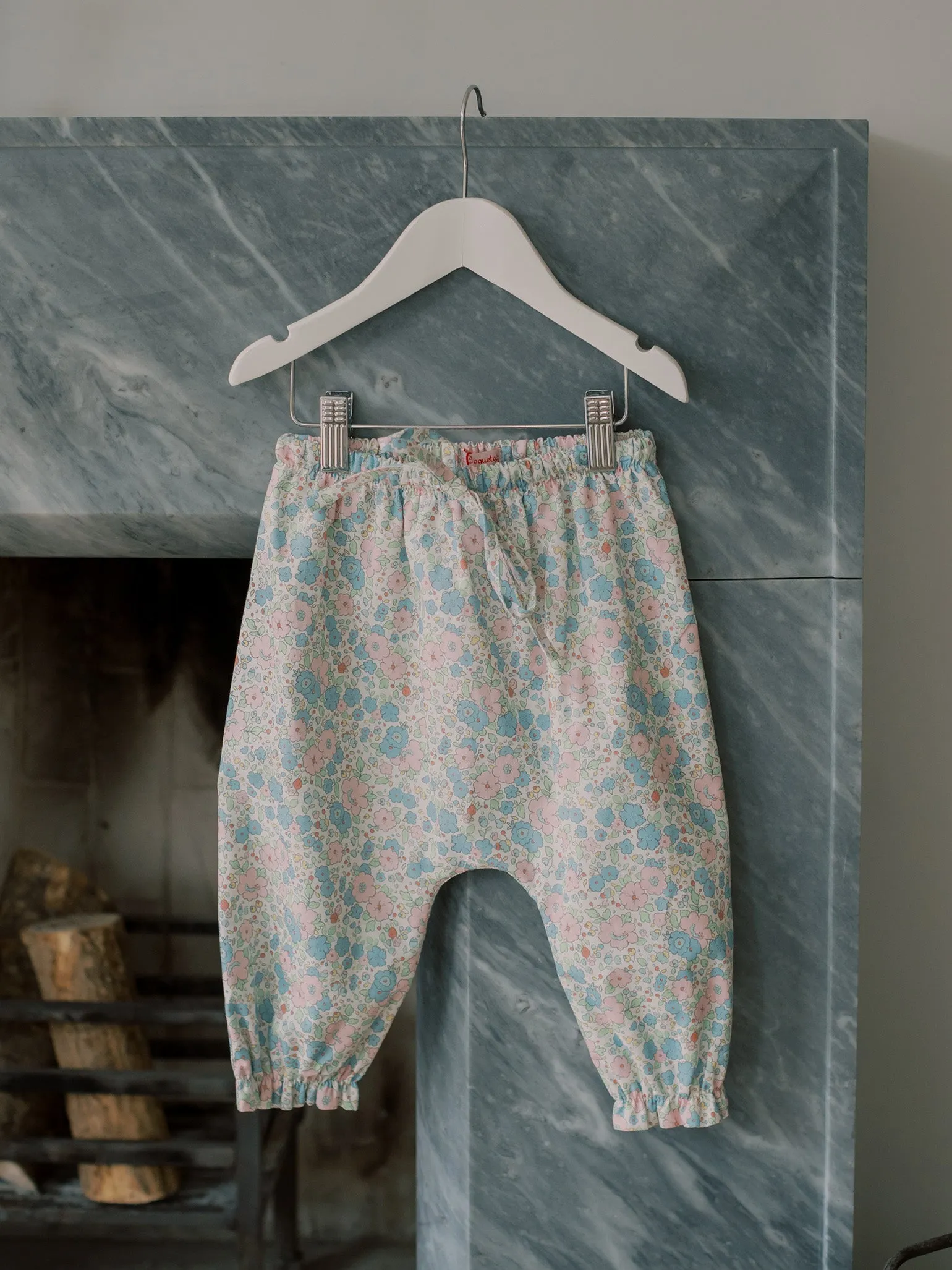 Blue Floral Forna Baby Girl Pants