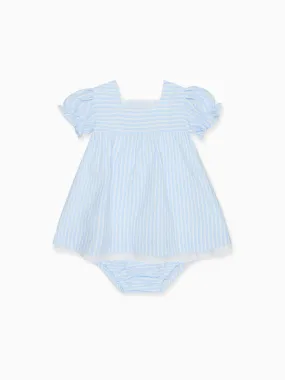 Blue Stripe Zoe Baby Girl Set