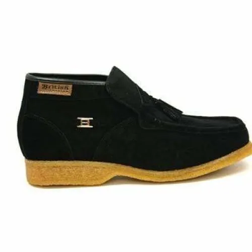 British Walkers Palace Men's Black Suede Slip On