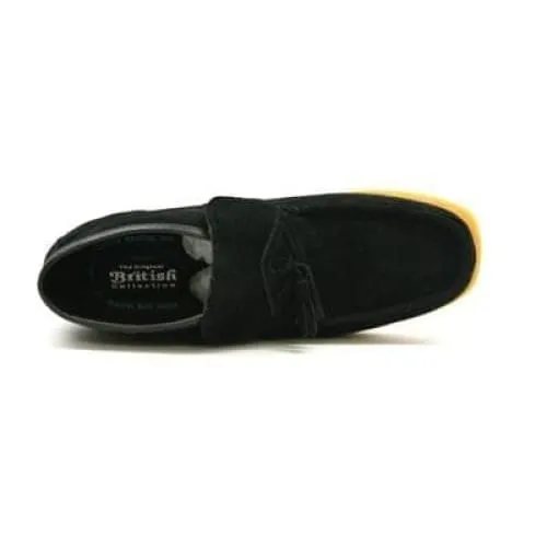 British Walkers Palace Men's Black Suede Slip On