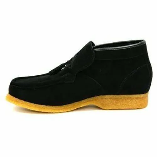 British Walkers Palace Men's Black Suede Slip On