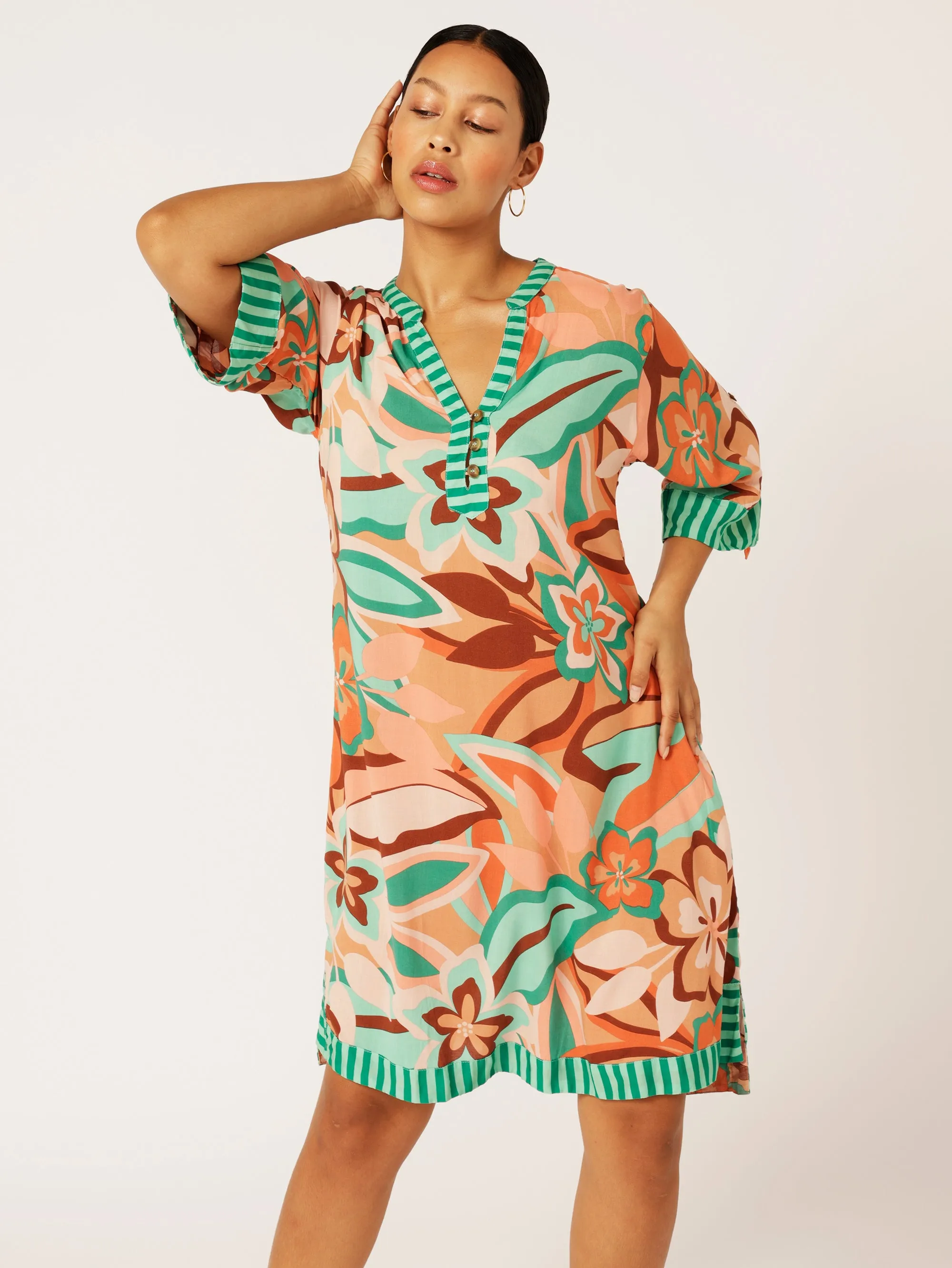 Caftan Dress | Island Coral