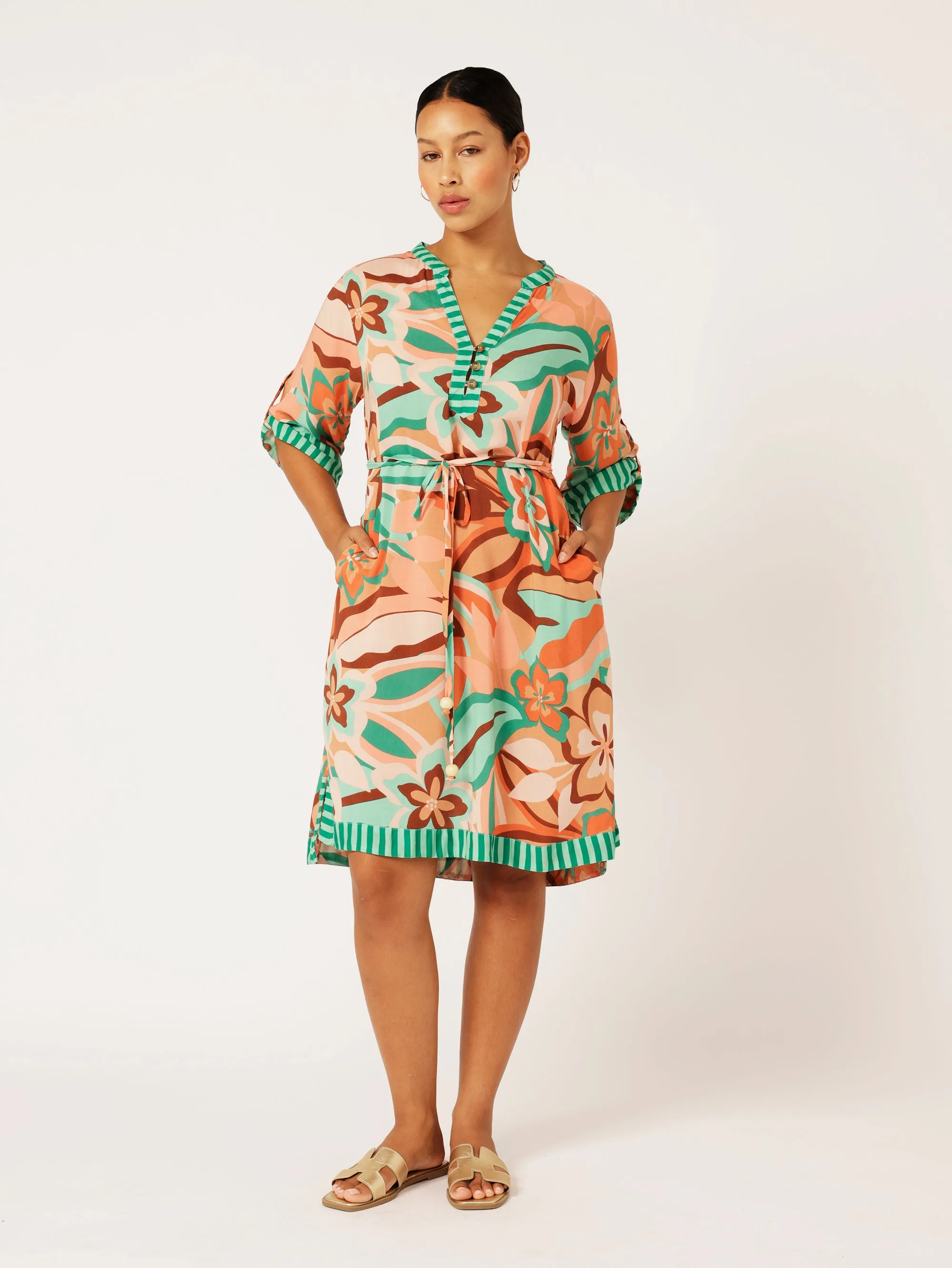 Caftan Dress | Island Coral