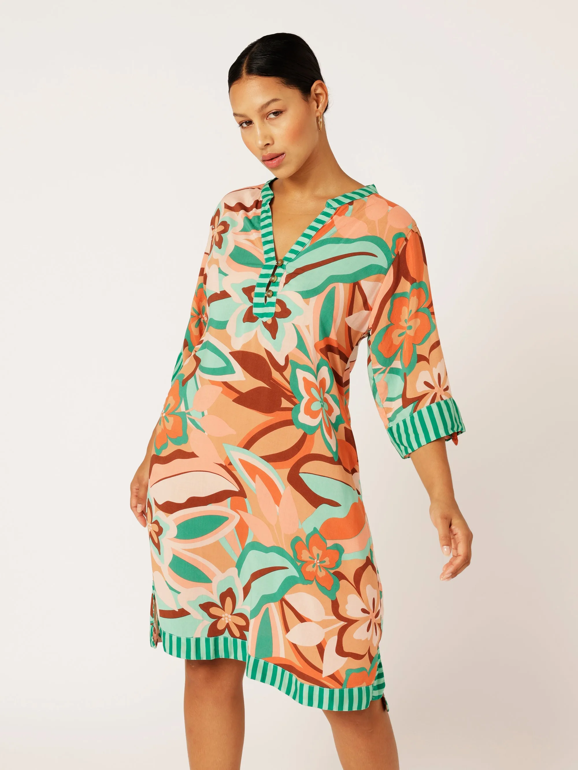 Caftan Dress | Island Coral