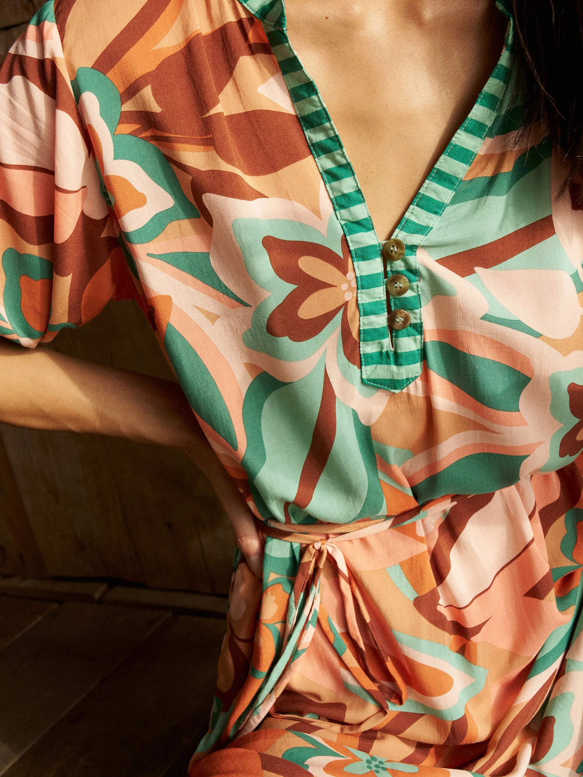 Caftan Dress | Island Coral