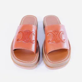 CELINE  Triomphe Leather Sandals