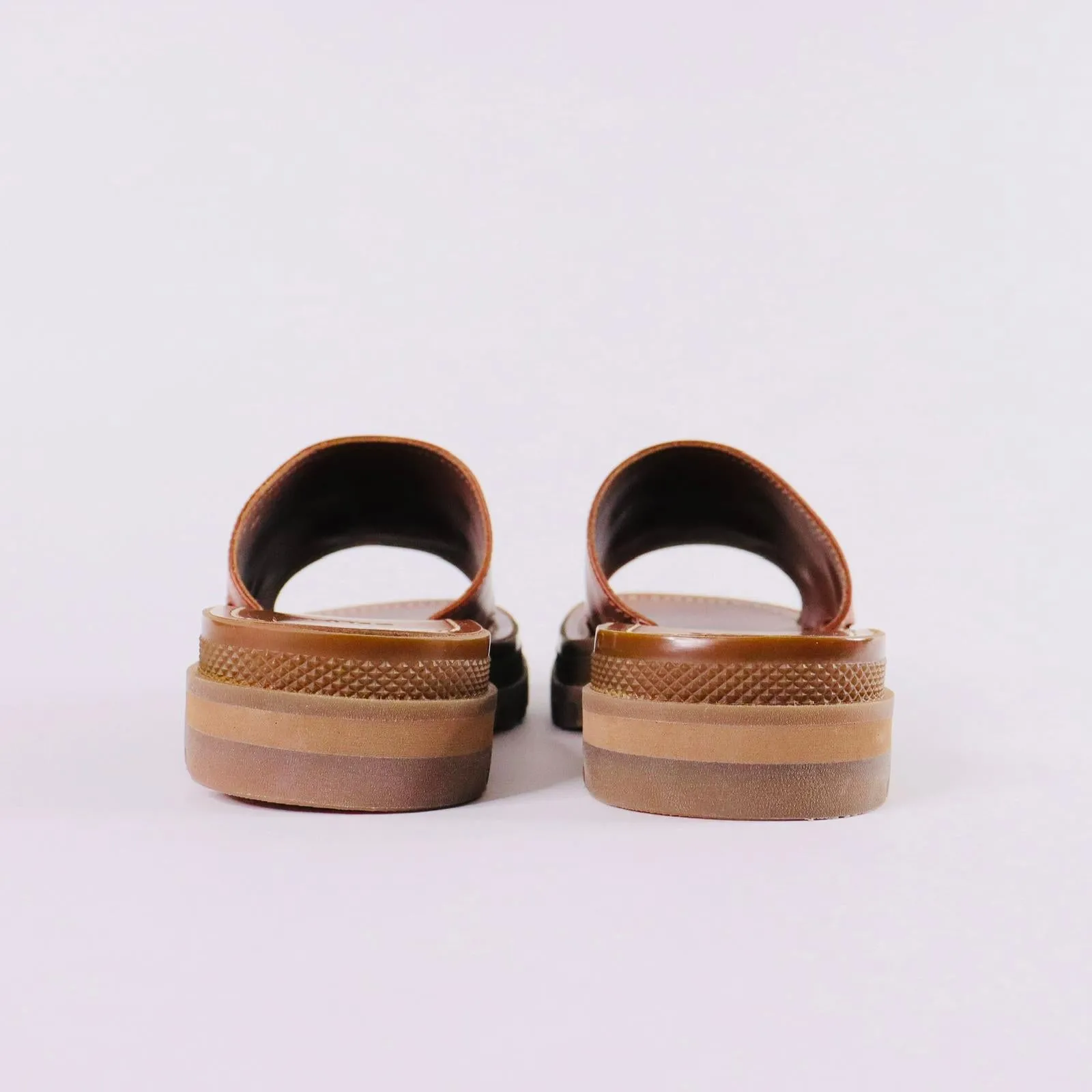 CELINE  Triomphe Leather Sandals