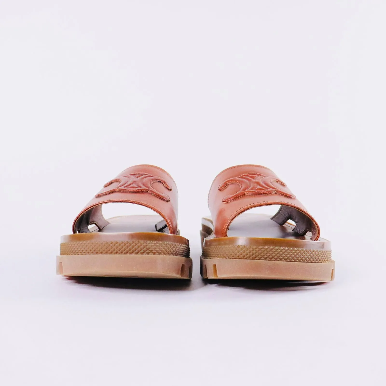 CELINE  Triomphe Leather Sandals