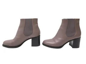 Chanel Leather Ankle Boots, 37