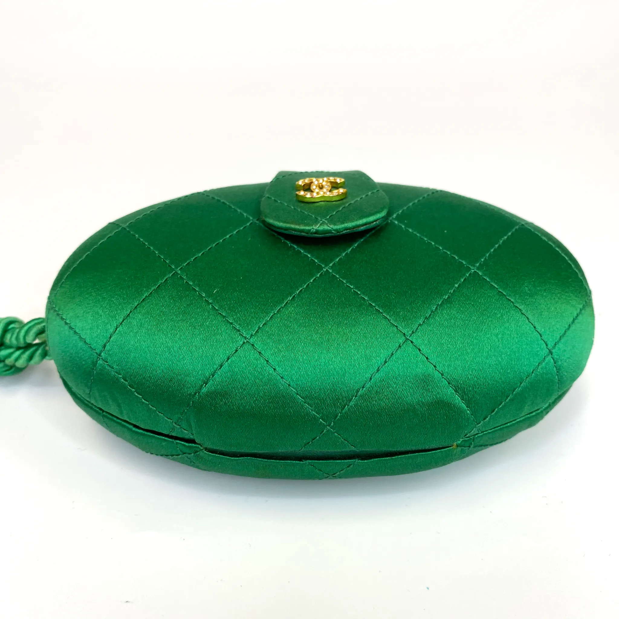 Chanel Vintage Green Evening Clutch