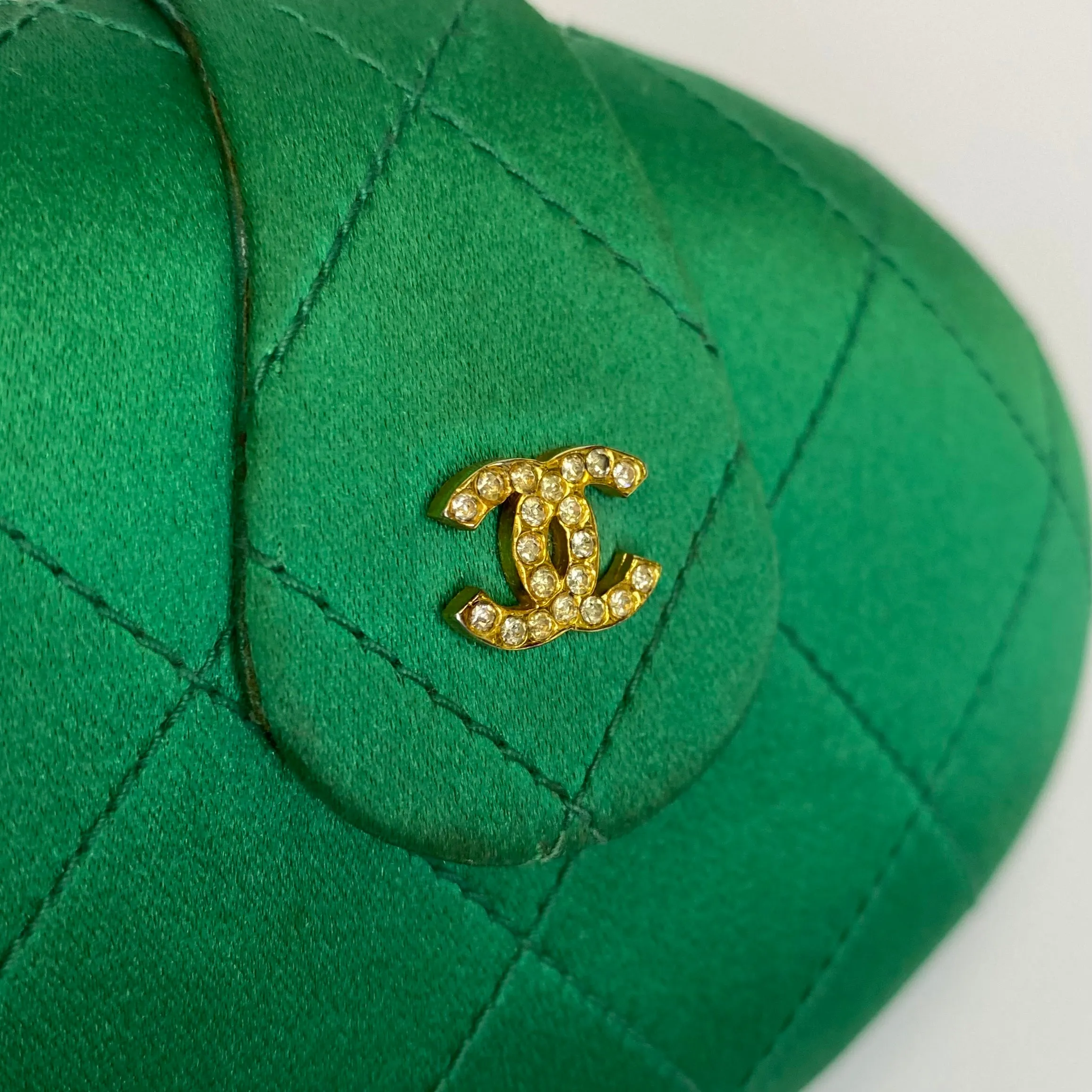 Chanel Vintage Green Evening Clutch