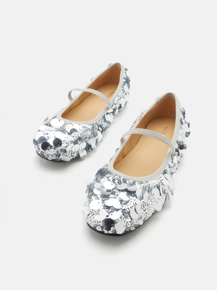 Christa Sequin Webbed Mary Janes